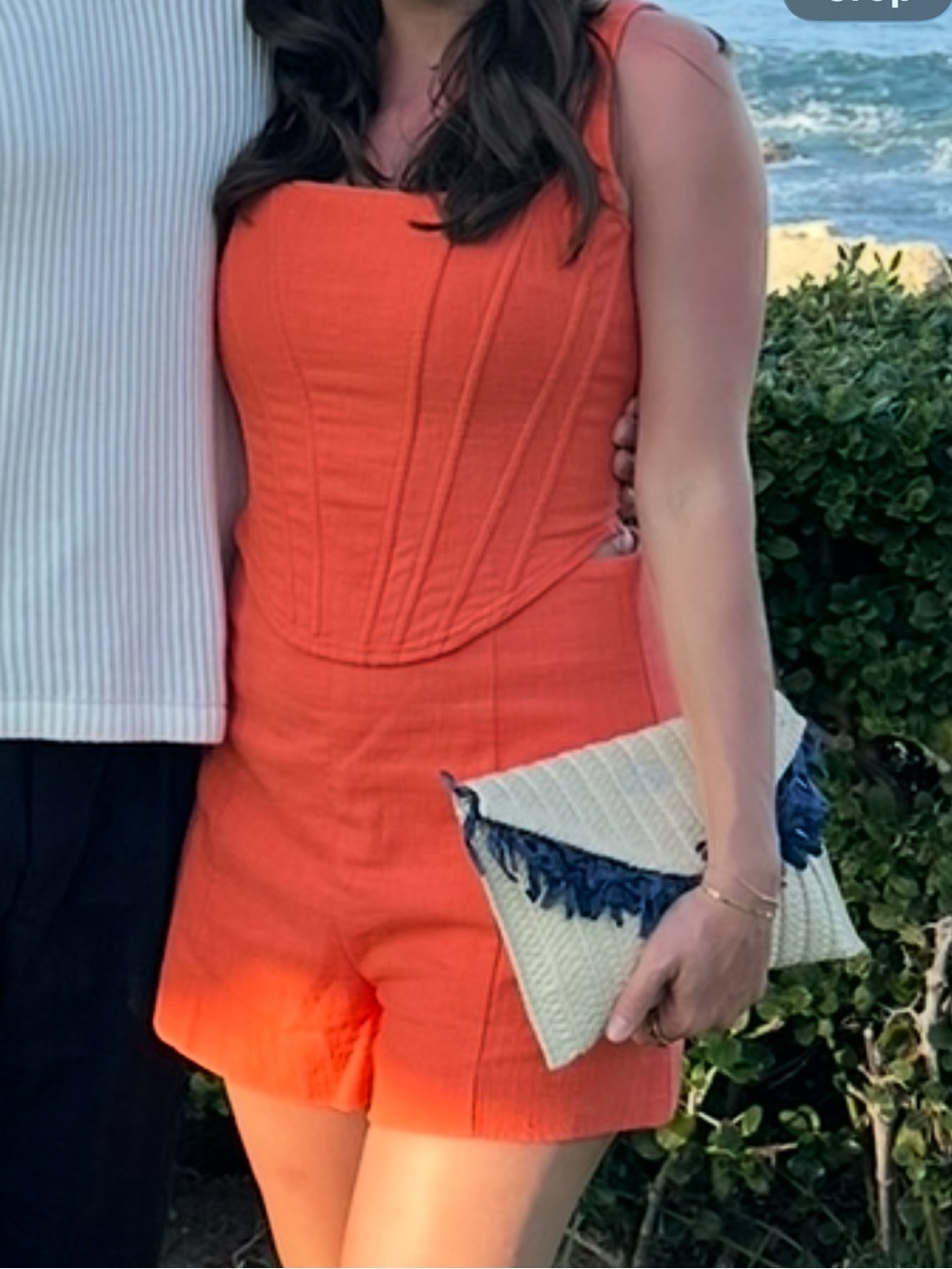 Women’s Orange Structured Crop Top